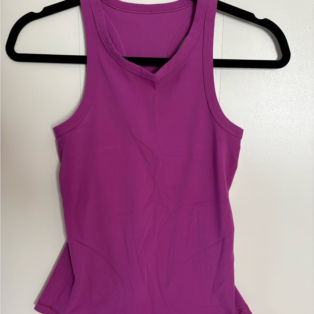 Lululemon Magenta Tank Top - Sleek V-Neck Active Top